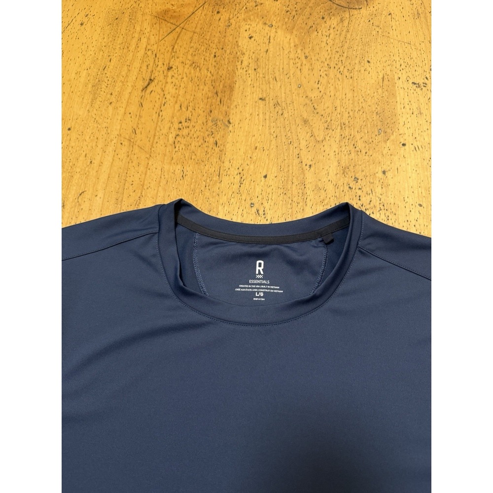 Rhone Mens Essentials Performance Long Sleeve Crew Neck Large Blue Stretch - Picture 4 of 9